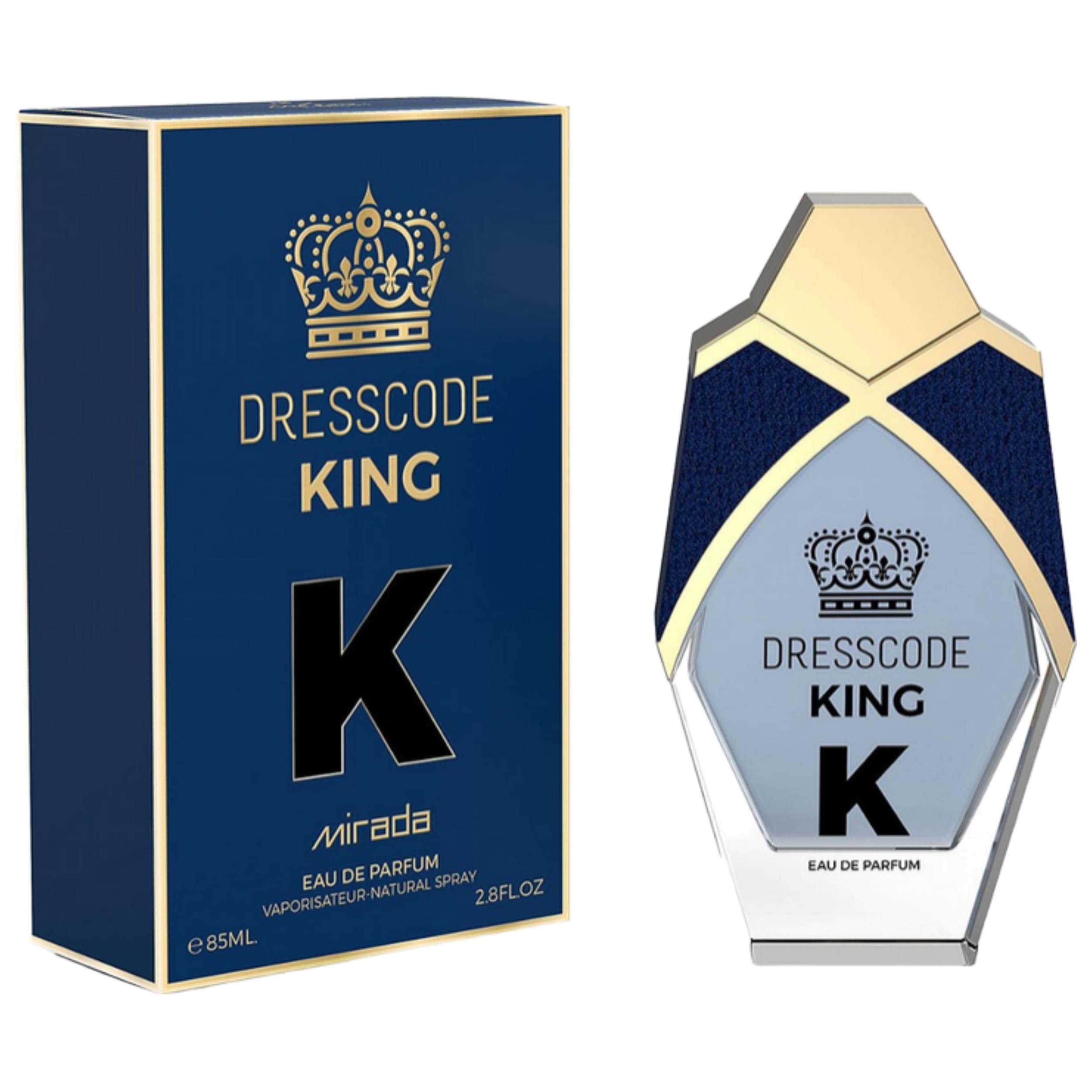 MIRADA Dresscode King Eau de Parfum Spray for Men, 2.8 Fl Oz (100 mL)