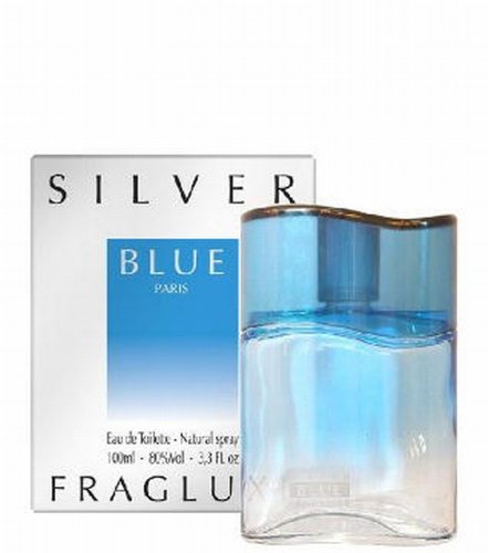Fragluxe Silver Blue Eau de Toilette Men Fresh Aquatic Scent 3.3 oz Spray