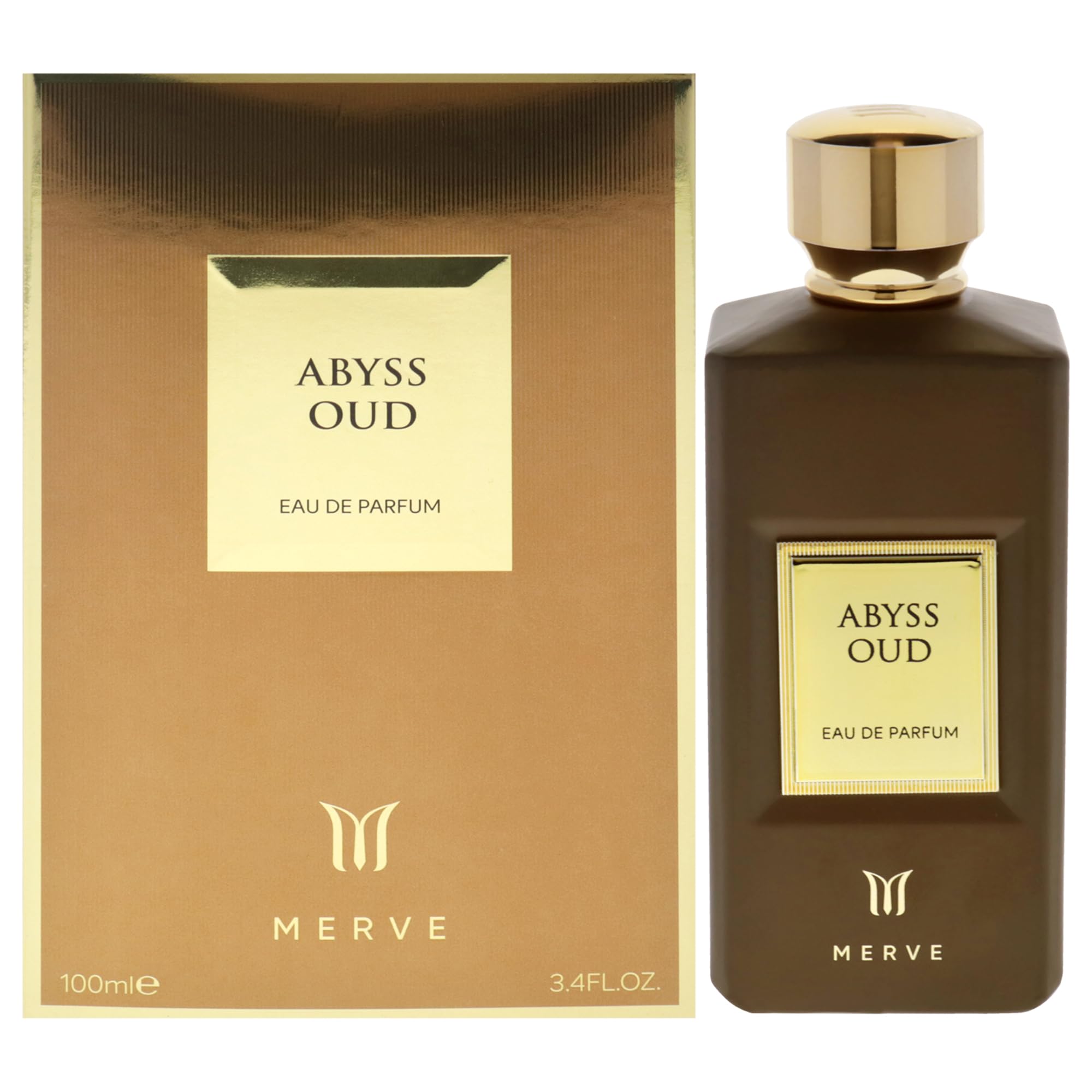 Merve Abyss Oud Eau de Parfum Men Oud Amber Woody Scent 3.4 oz Spray