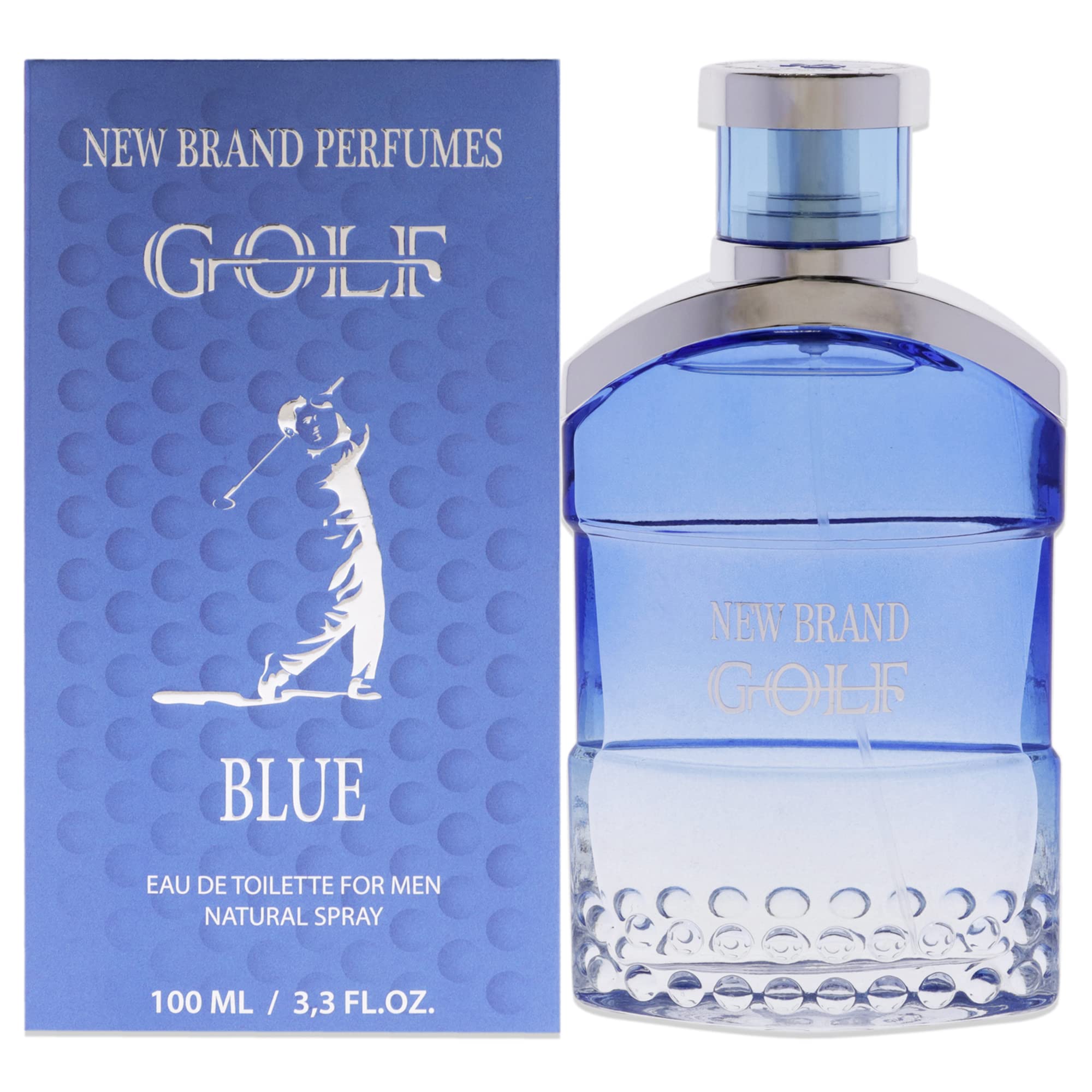 New Brand Golf Blue Eau de Toilette Men Fresh Spicy Scent 3.3 oz Spray