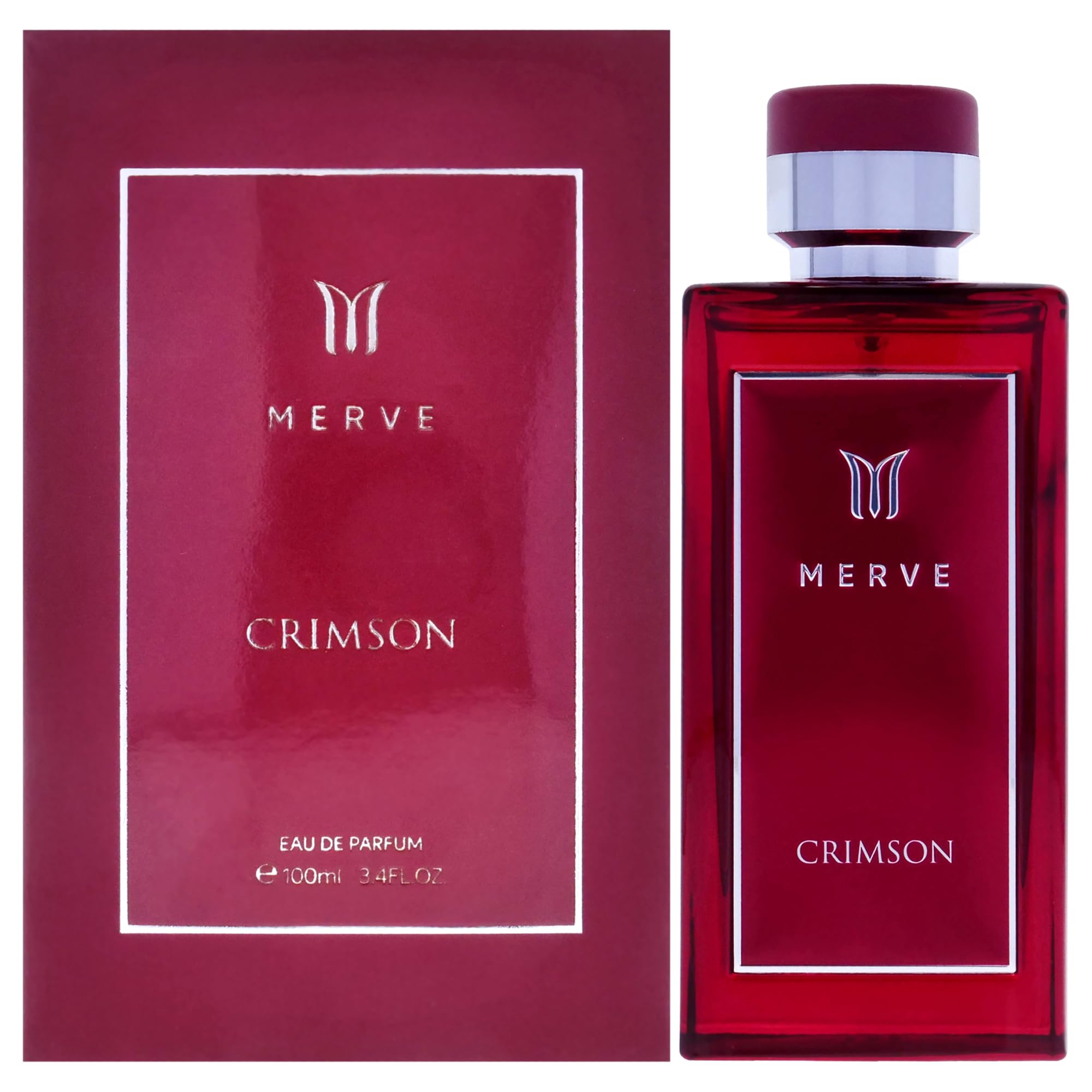 Merve Crimson Eau de Parfum Unisex Spicy Amber Woody Scent 3.4 oz Spray