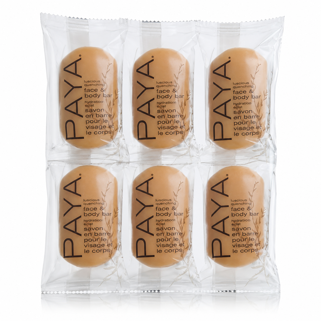 PAYA Organics Translucent Face & Body Soap 1.5oz - Set of 6