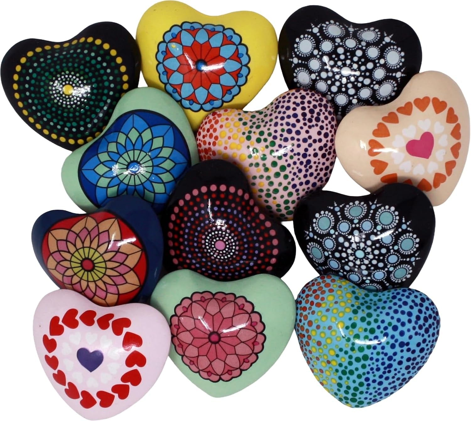Mandala Chime Hearts ASSORTED (1 piece randomly chosen)