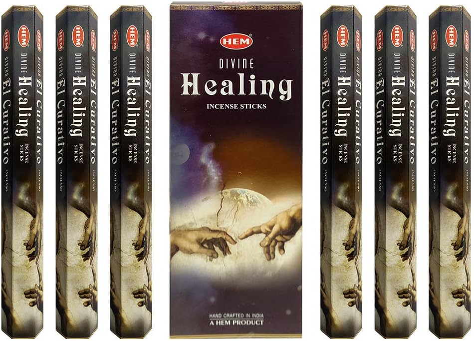 Incienso curativo Hem Divine, caja de 120 varillas