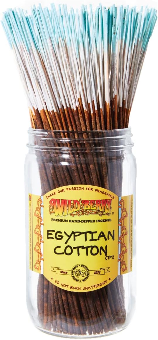 Wild Berry Egyptian Cotton Incense Sticks, 100 Count Hand-Dipped Aromatic Incense
