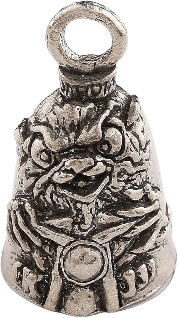 Guardian Bell Gremlin Good Luck Bell with Keyring & Black Velvet Gift Bag - Motorcycle Bell