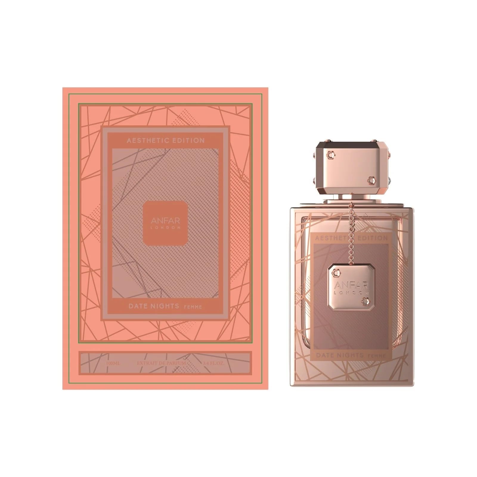 Anfar London Date Nights Extrait de Parfum Women Floral Vanilla Woody Scent 3.4 oz Spray