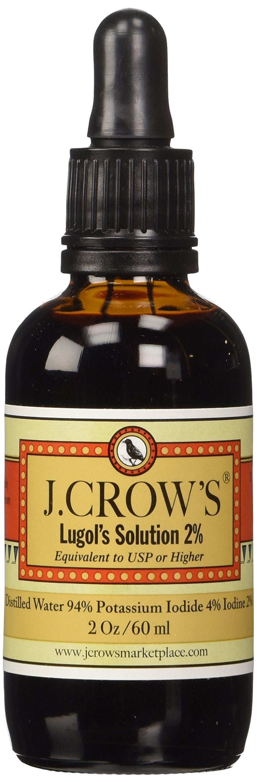 2-Pack J.CROW'S Lugol's Iodine Solution, 2 oz