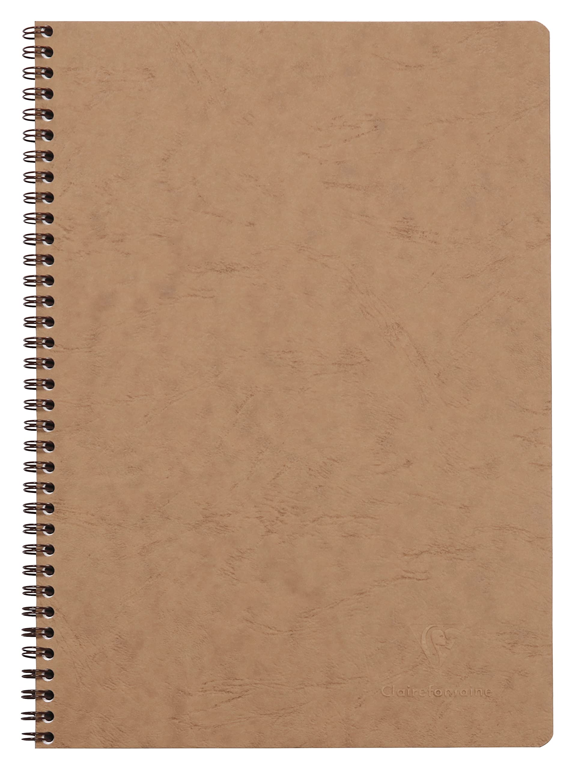 Clairefontaine Basic Wirebound Notebook - Ruled w/ margin 50 sheets - 8 1/4 x 11 3/4 - Tan