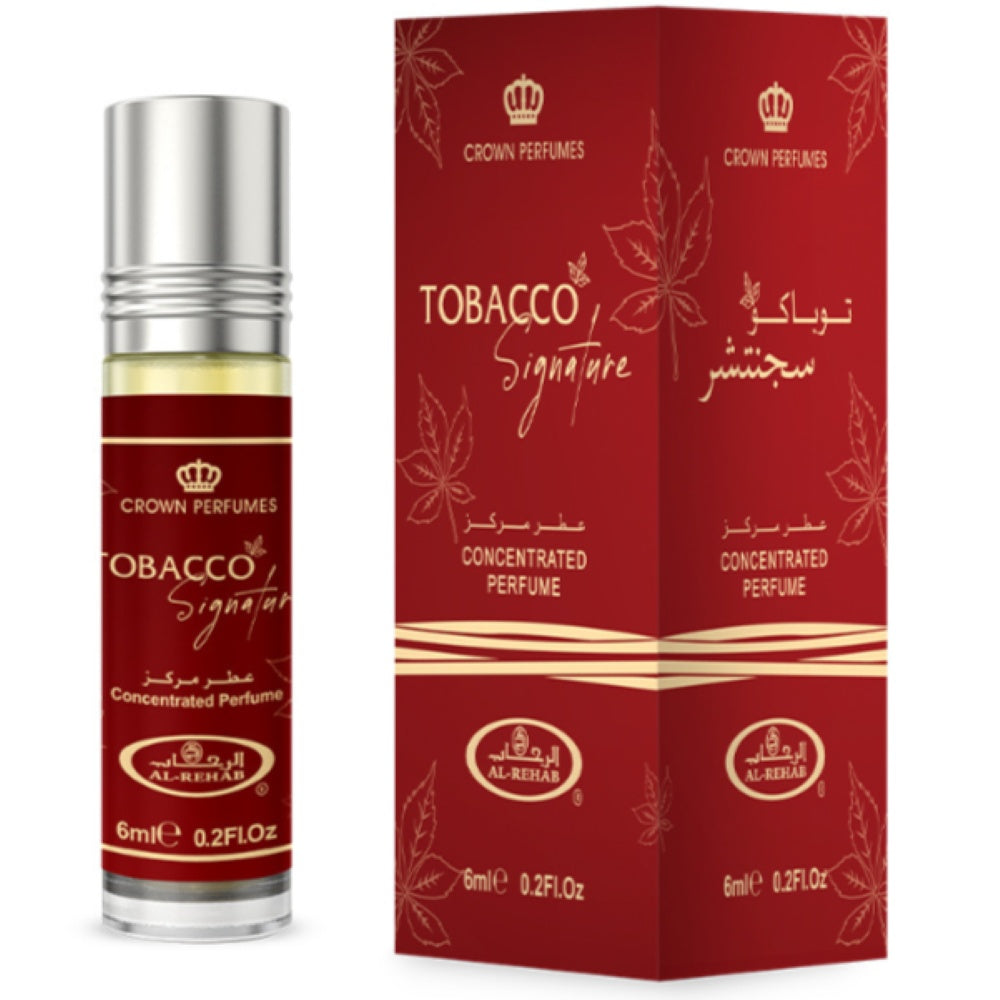 Al Rehab Tobacco Signature Perfume Oil Roll On, 0.2 Fl Oz (6 ml)