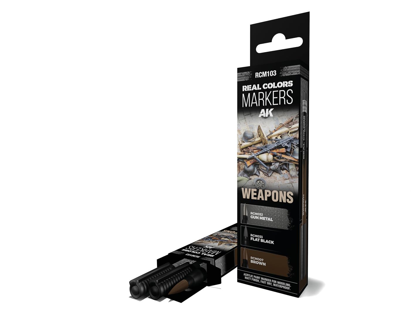 AK Interactive Real Colors Markers Set Weapons (RCM103) - 3 Colors