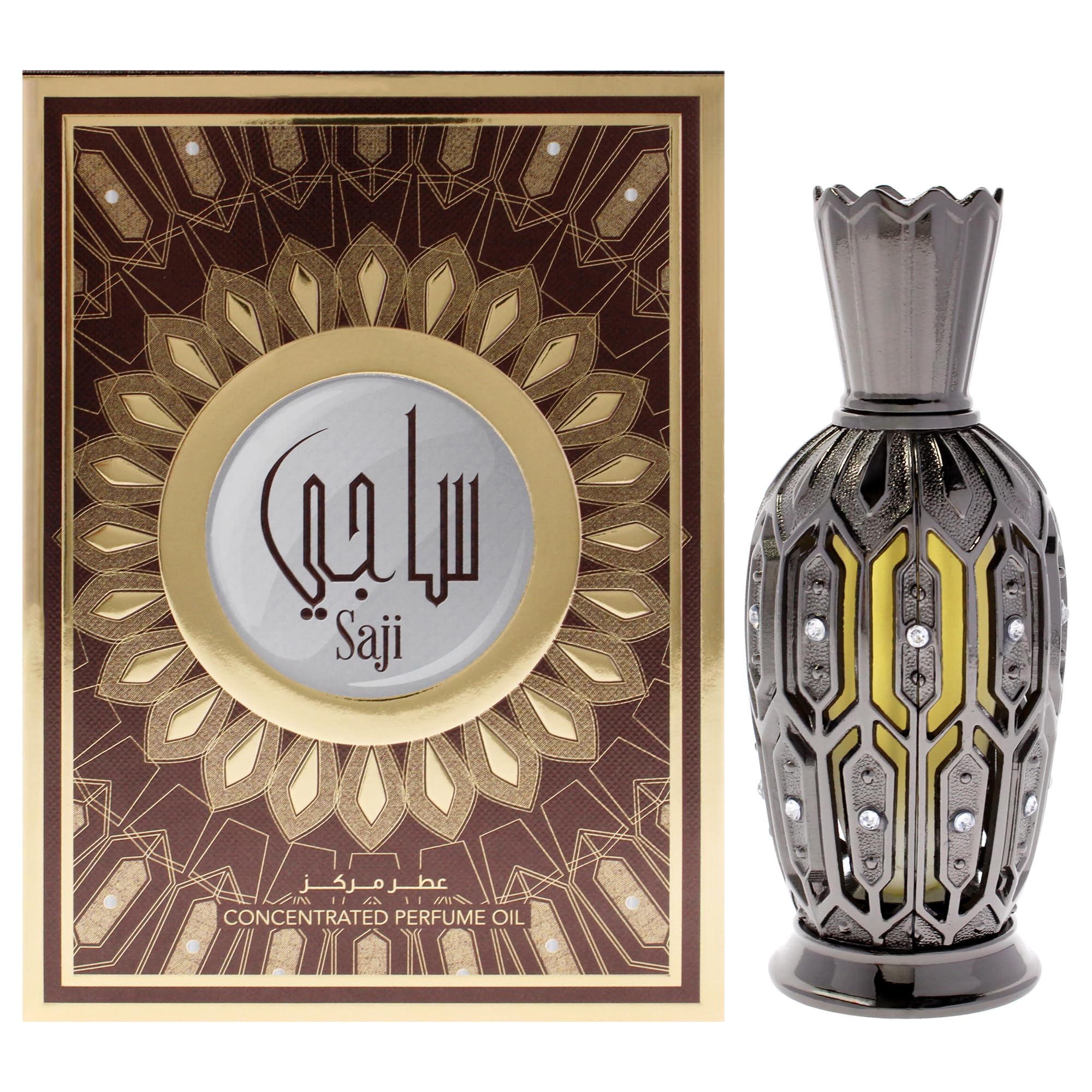 Hamidi Saji Concentrated Perfume Oil Unisex, Warm Sensual Oriental Fragrance with Soothing Depth, 20 ml