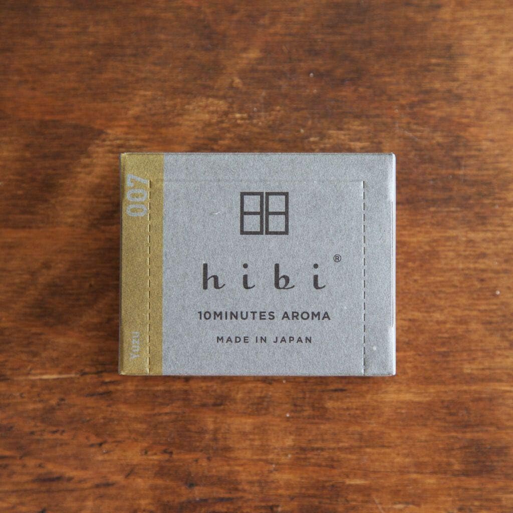 hibi 10 Minutes Aroma Incense Matches Yuzu Box of 30 - Thumbnail 5