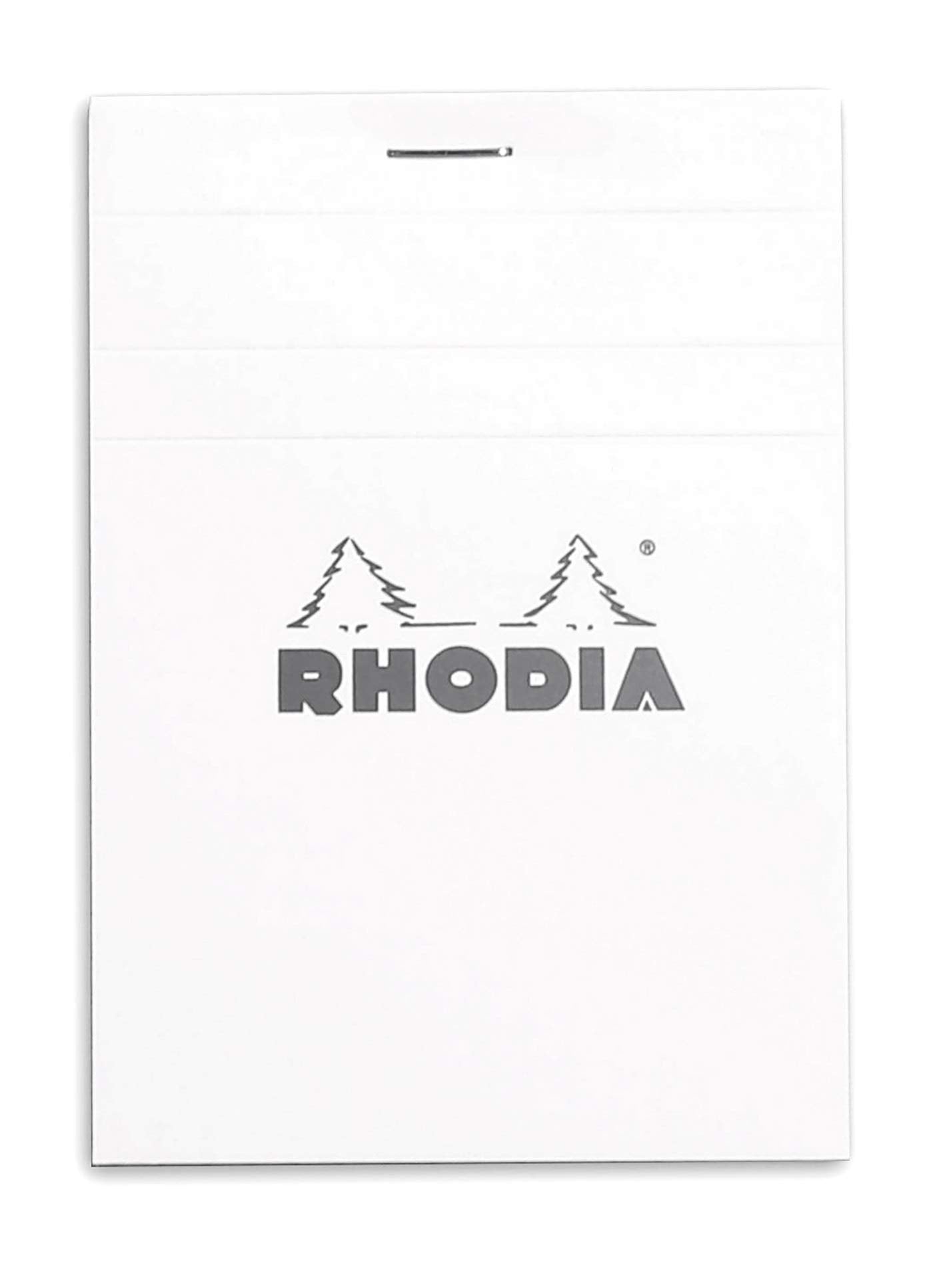 Rhodia Staplebound Notepad - Lined 80 sheets - 3 3/8 x 4 3/4 - White cover