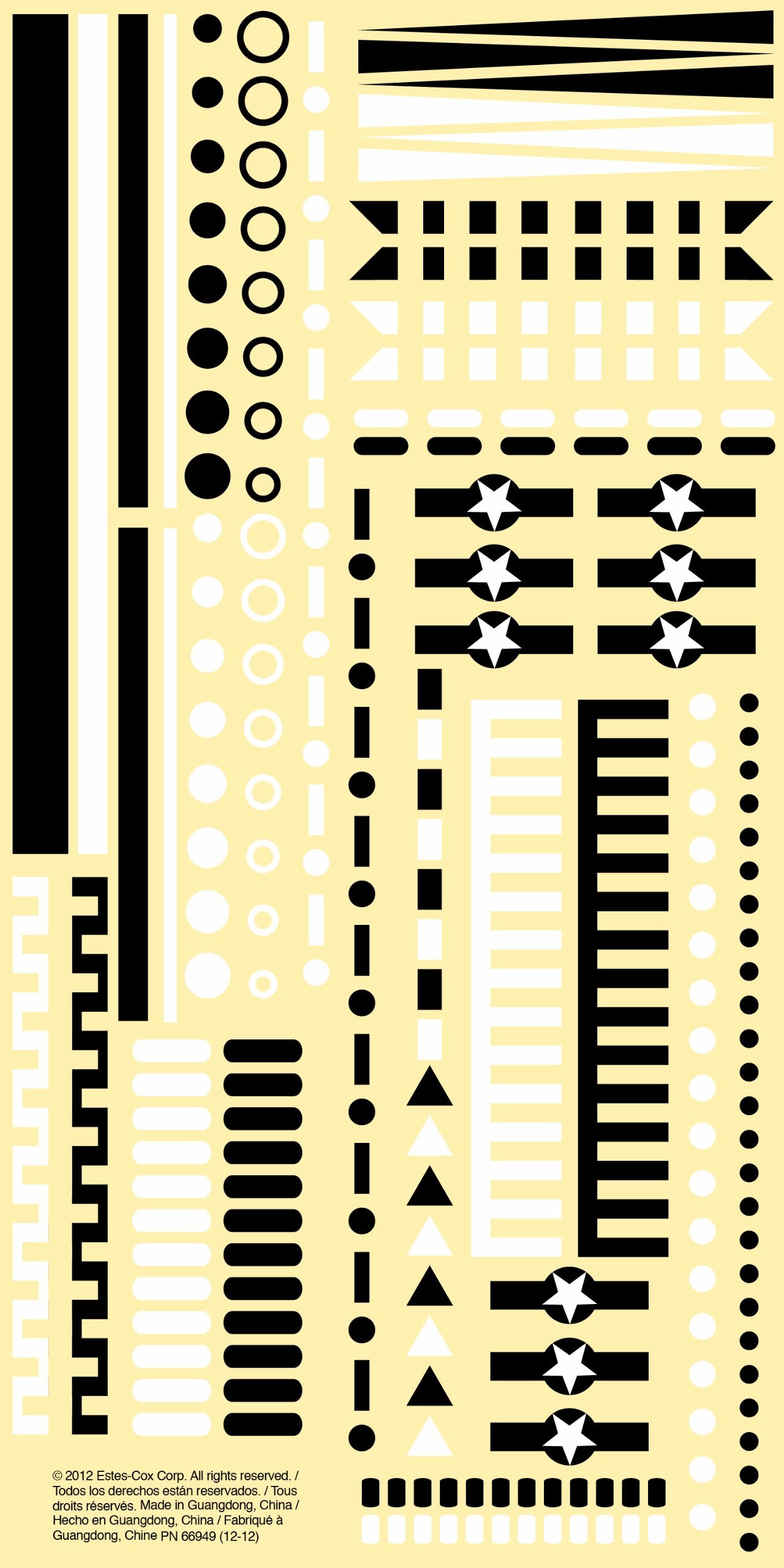 Estes Waterslide Decal Set