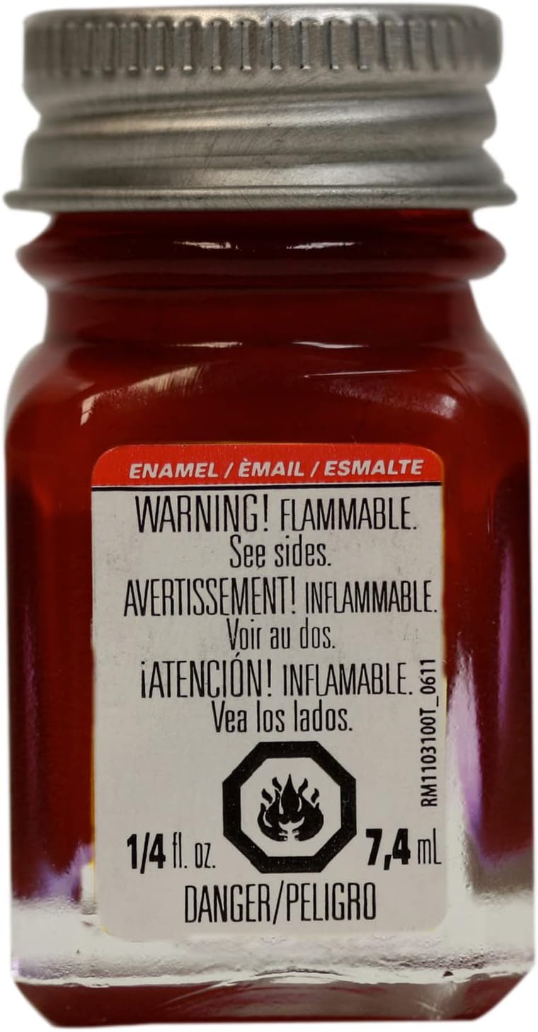 Testor Corp. Dark Red Enamel Plastic Model Paint, 1/4 oz bottle