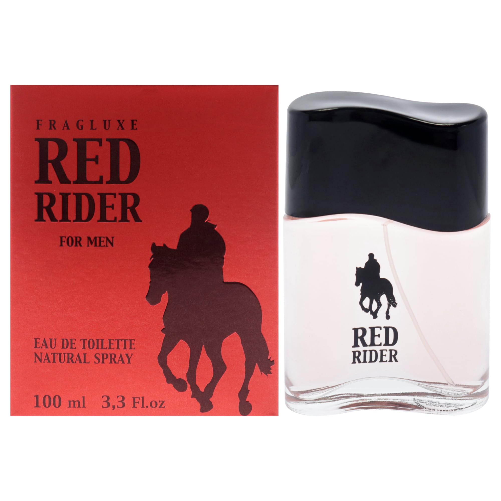 Fragluxe Red Rider Eau de Toilette Men Spicy Citrus Woody Scent 3.3 oz Spray