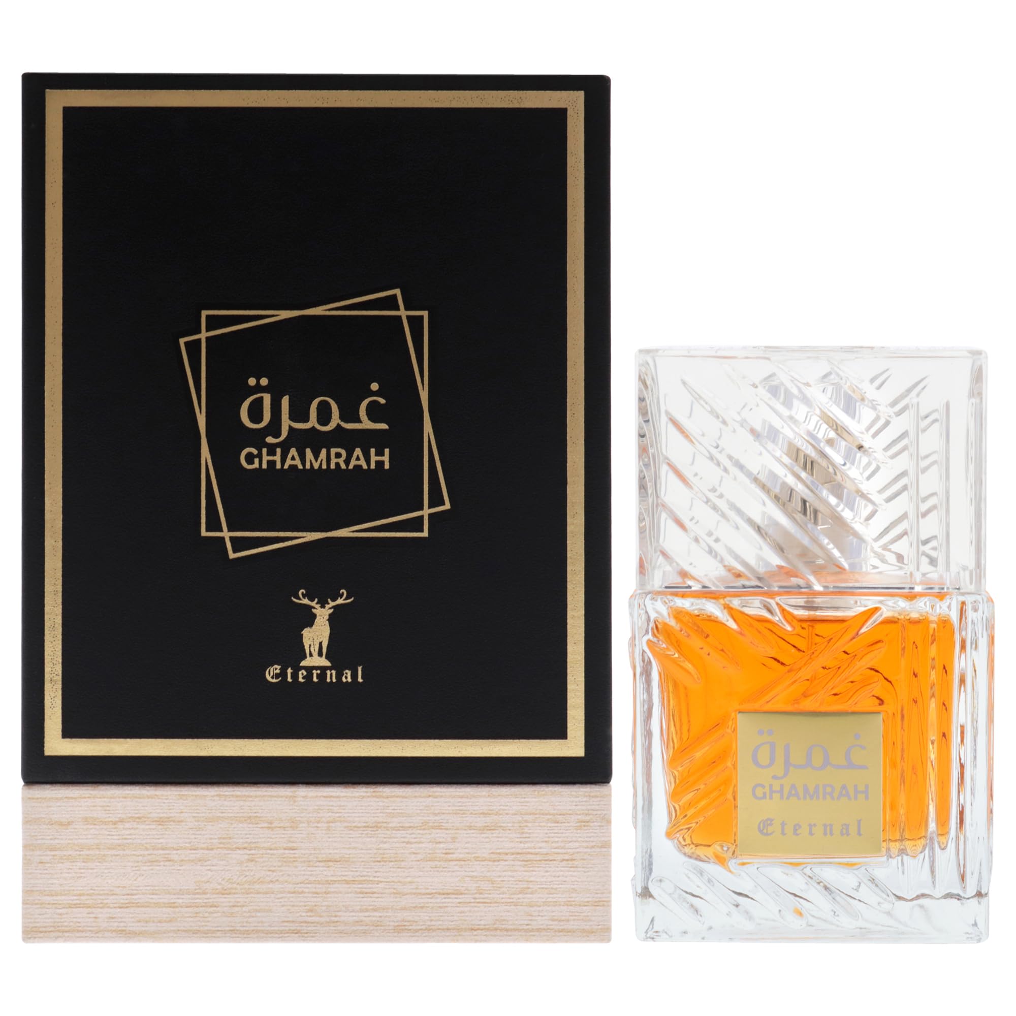 Khalis Ghamrah Eternal Collection Eau de Parfum for Men, Warm Sweet Oriental Fragrance with Amber Spices and Woods, 3.4 oz Spray
