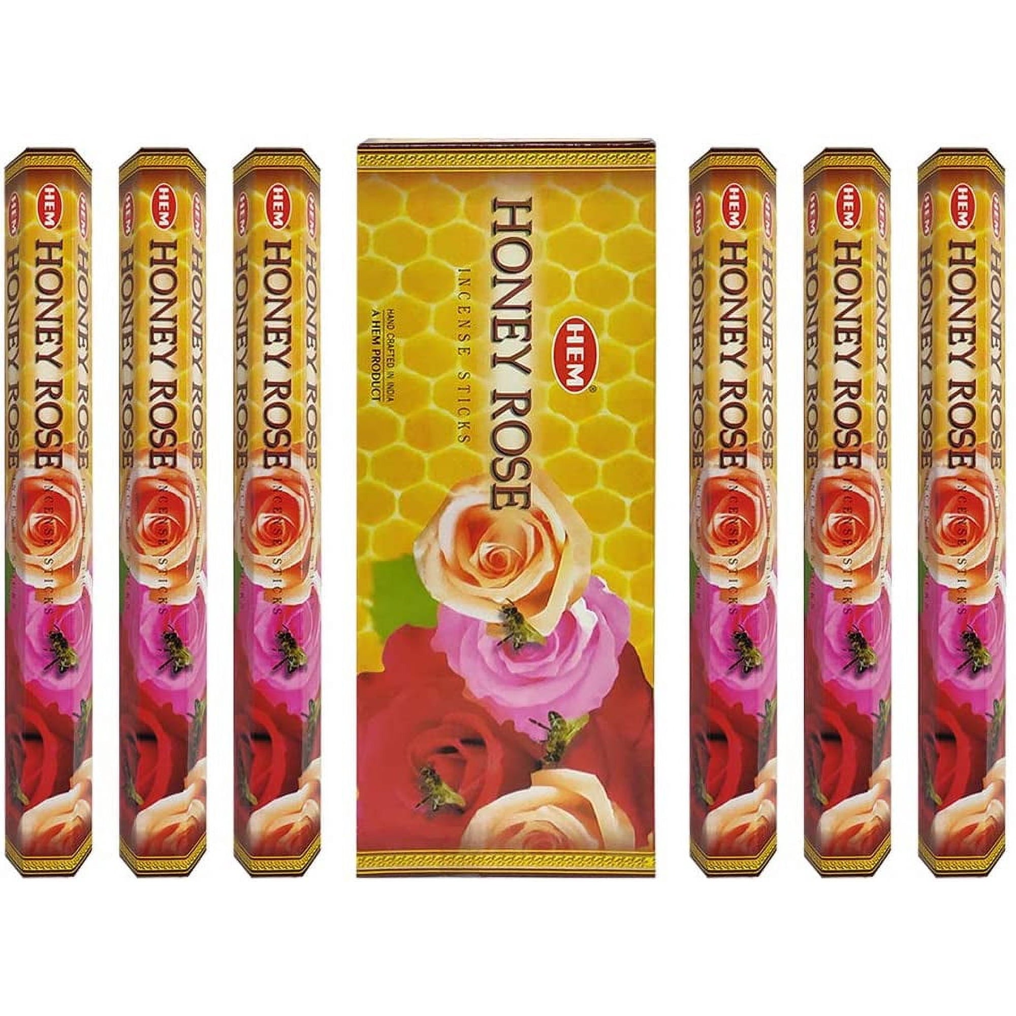 Incienso Hem Honey Rose, caja de 120 varillas