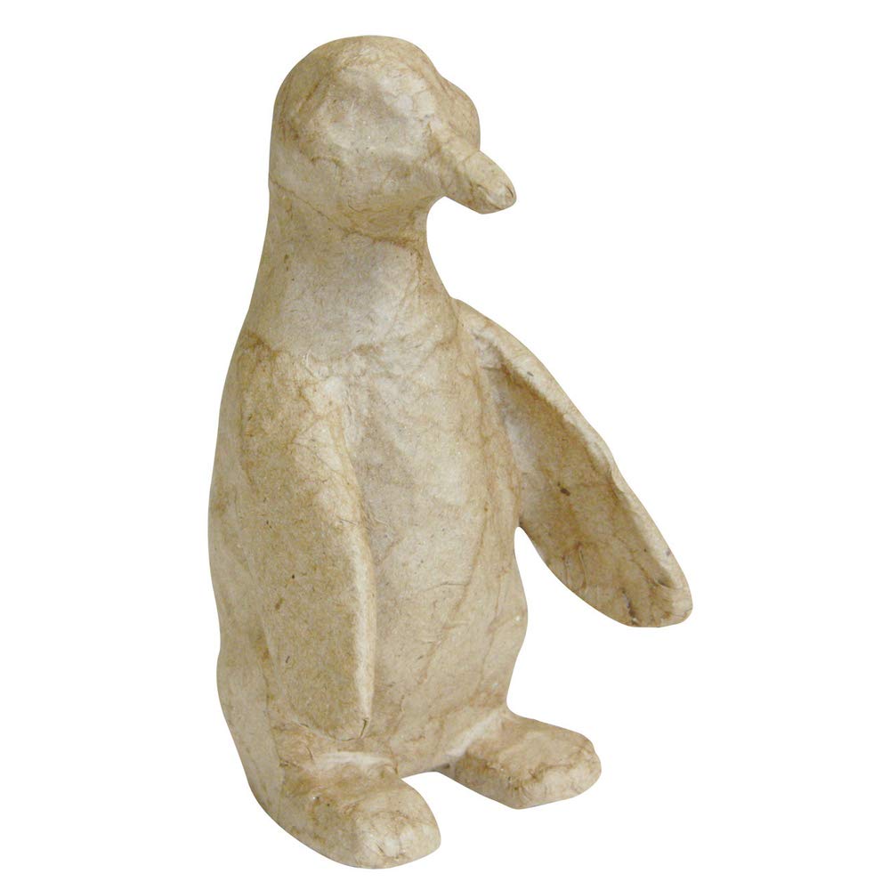 Decopatch Papier-Mache Small Animal Figurines - 4 1/2 to 5" - Penguin