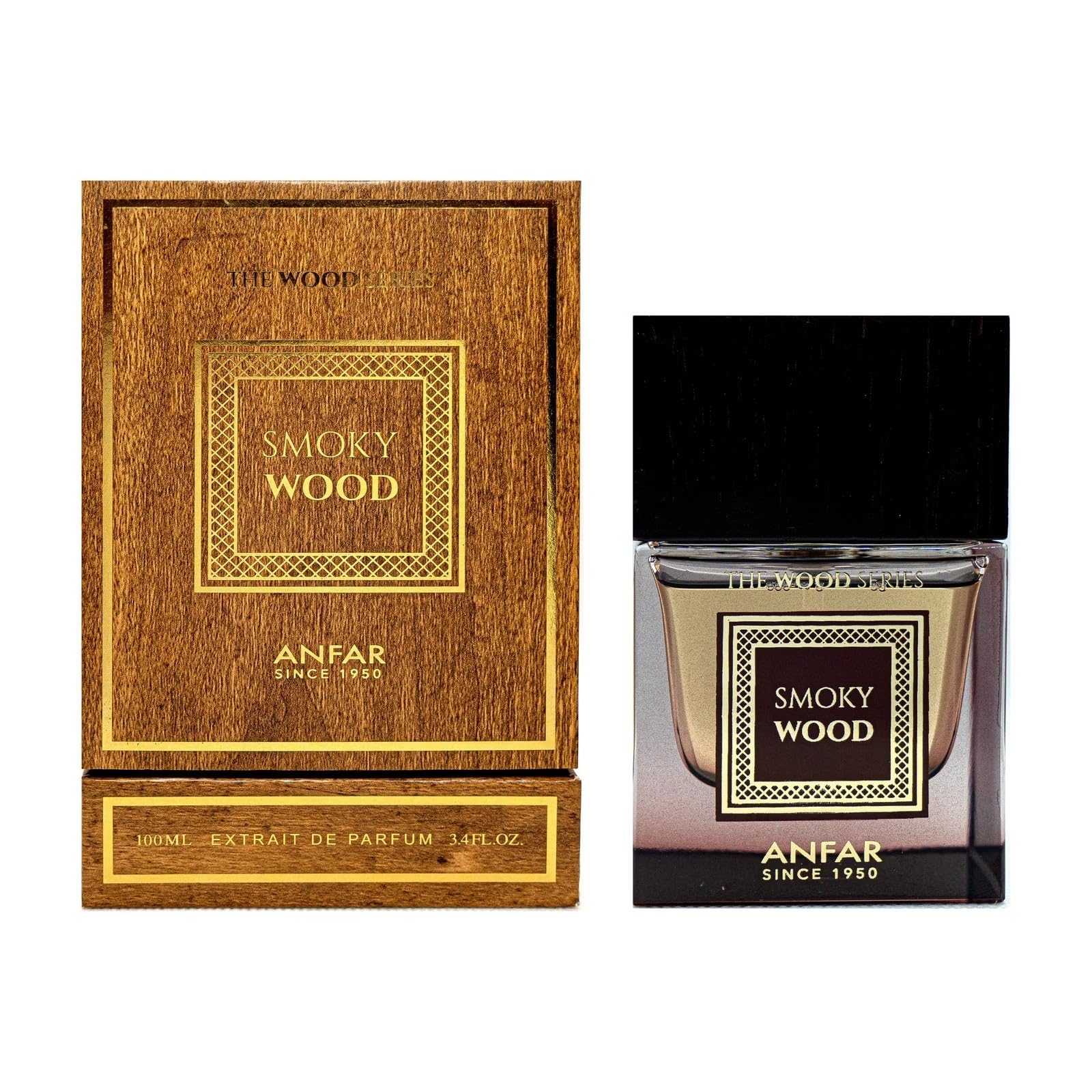 Anfar London Smoky Wood Extrait de Parfum Men Smoky Woody Amber Scent 3.4 oz Spray