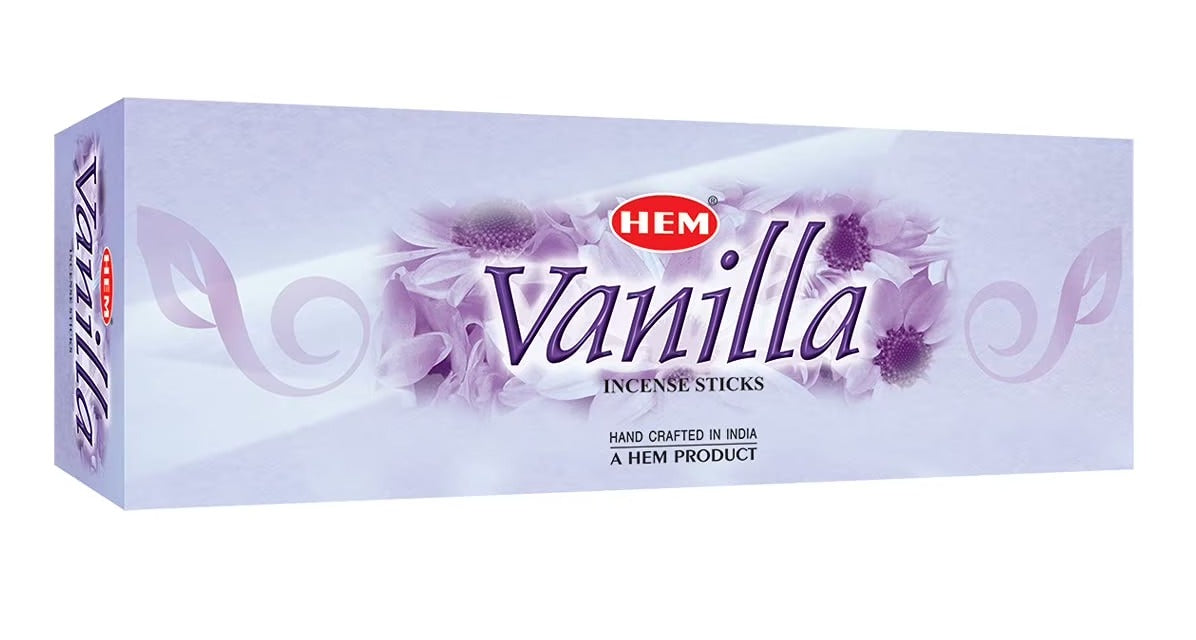 Incienso de vainilla Hem, caja de 120 varillas