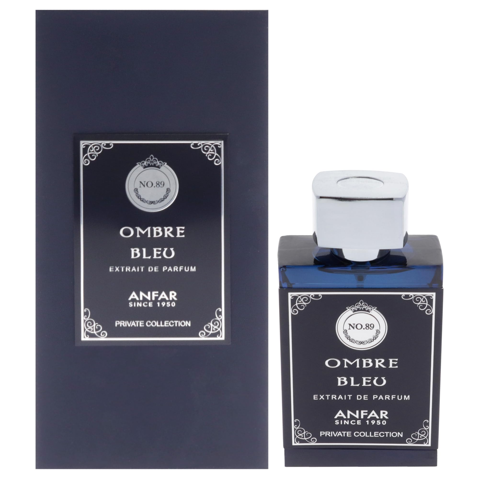 Anfar Ombre Bleu Extrait de Parfum for Men Floral Aromatic Marine Fragrance with Herbs and Incense 1.7 oz Spray