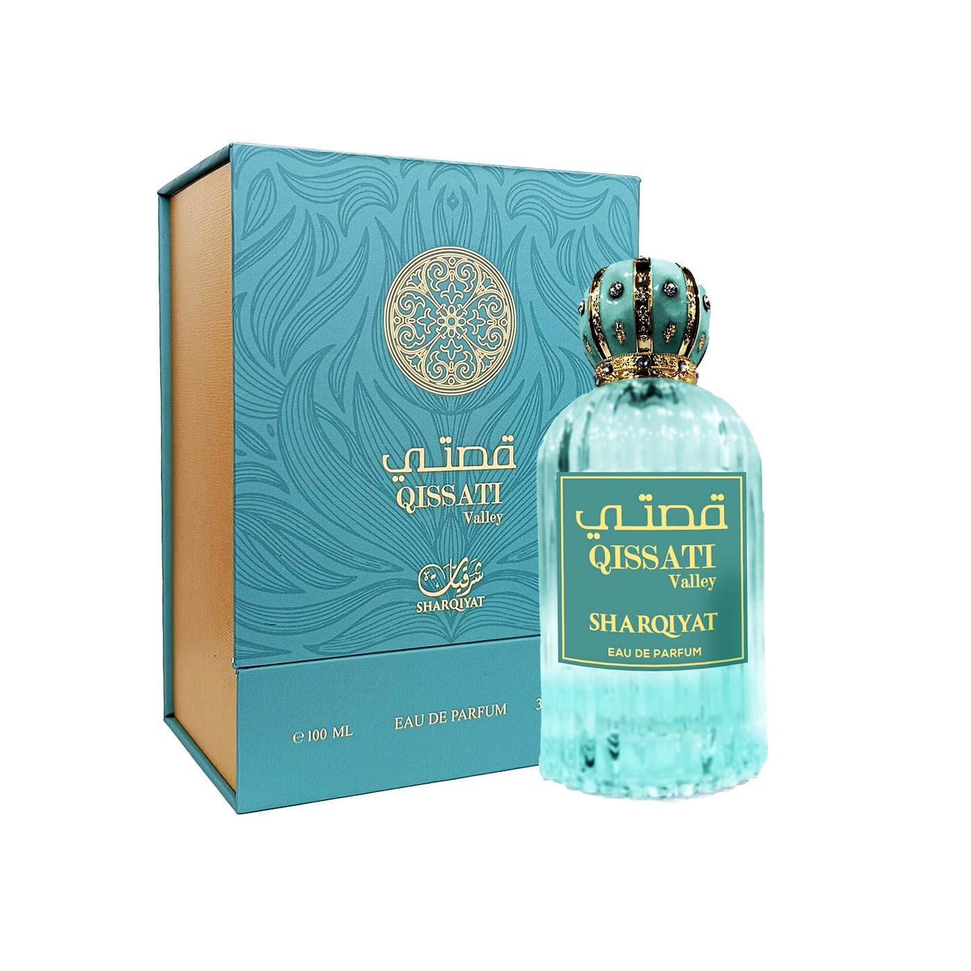 Khalis Qissati Valley Sharqiyat Collection Eau de Parfum Unisex, Oriental Floral Woody Fragrance with Bergamot Pink Pepper Leather and Vetiver, 3.4 oz Spray