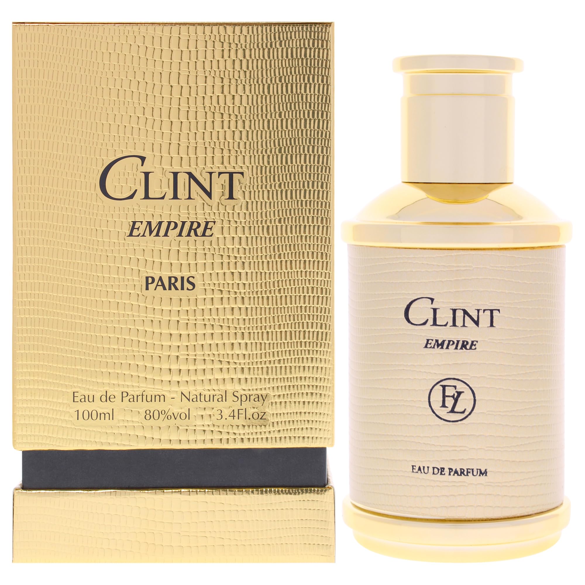 L'Orientale Clint Empire Eau de Parfum for Men, Aromatic Fruity Fragrance with Citrus Mint Herbs and Fig, 3.4 oz Spray