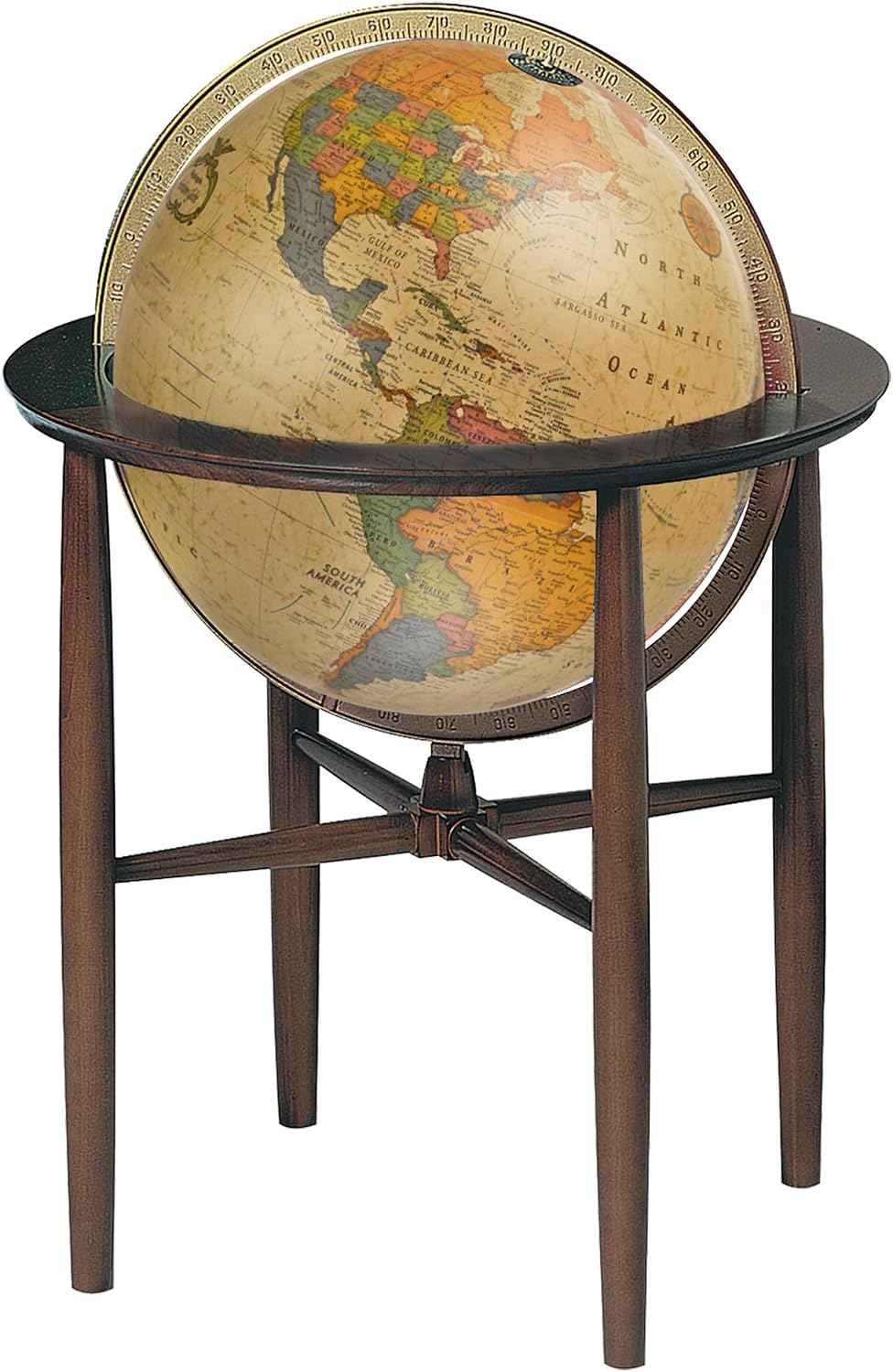 Globe terrestre lumineux Replogle Austin, style antique