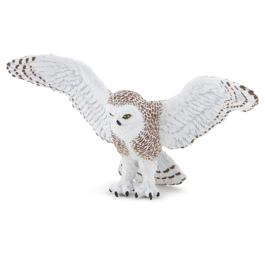 Papo Flying Snowy Owl Hand Painted Figurine - Heirloom Quality Collectible (50304)