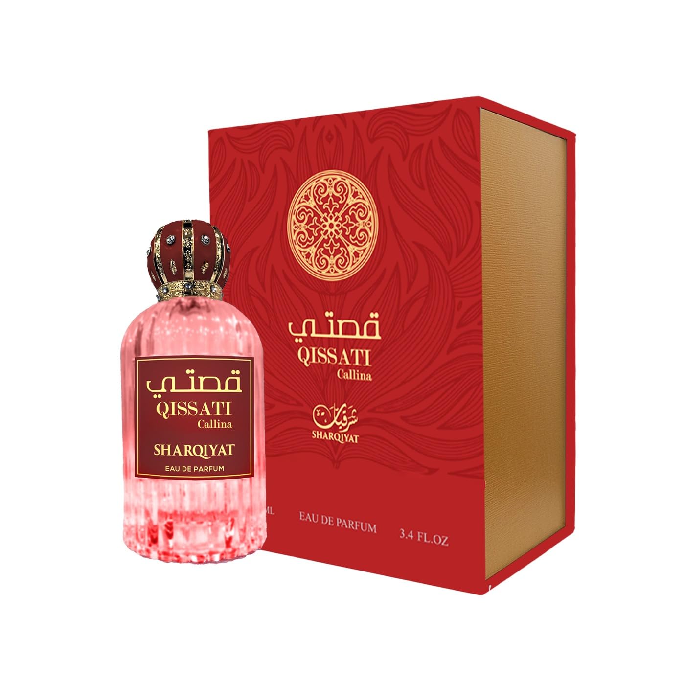 Khalis Qissati Callina Sharqiyat Collection Eau de Parfum Unisex, Oriental Floral Woody Fragrance with Apple Iris Amber and Tonka, 3.4 oz Spray