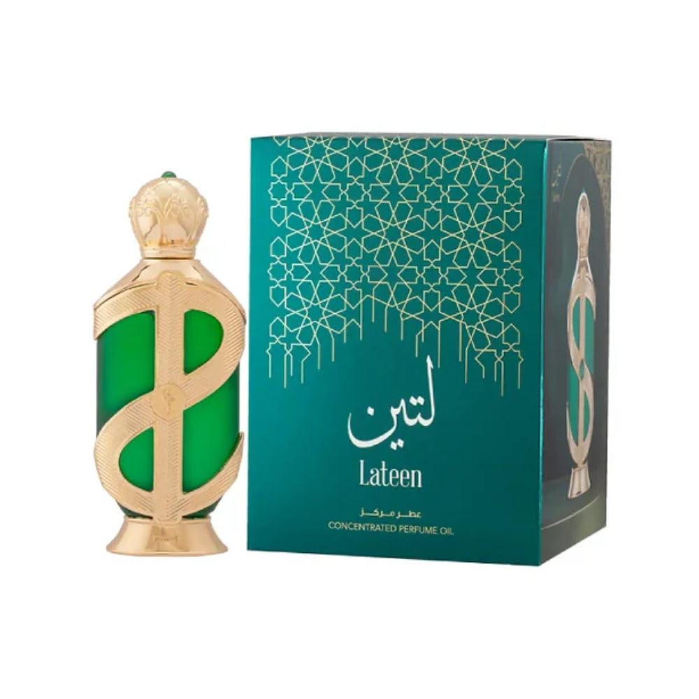 Hamidi Lateen Concentrated Perfume Oil Unisex, Non Alcoholic Arabian Style Long-Lasting Fragrance, 20 ml