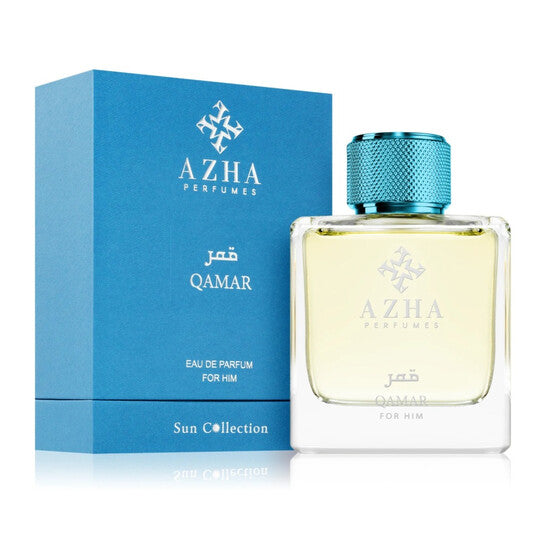 Azha Qamar Eau de Parfum for Men Long-Lasting EDP Spray, 3.3 oz, Oriental Woody Amber