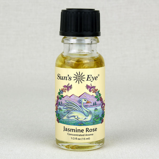 Sun's Eye Jasmine Rose Herbal Fragrance Oil - 1/2 Ounce Bottle