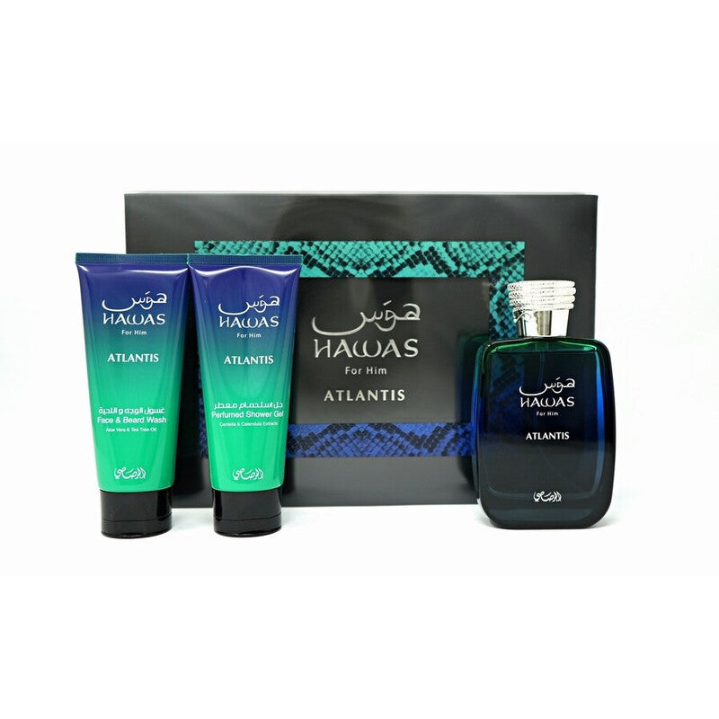 Hawas Atlantis 3-Piece Perfume Gift Set by Rasasi