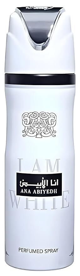 Lattafa Ana Abiyedh I Am White Deodorant Spray 6.7 Ounce (200 ml)