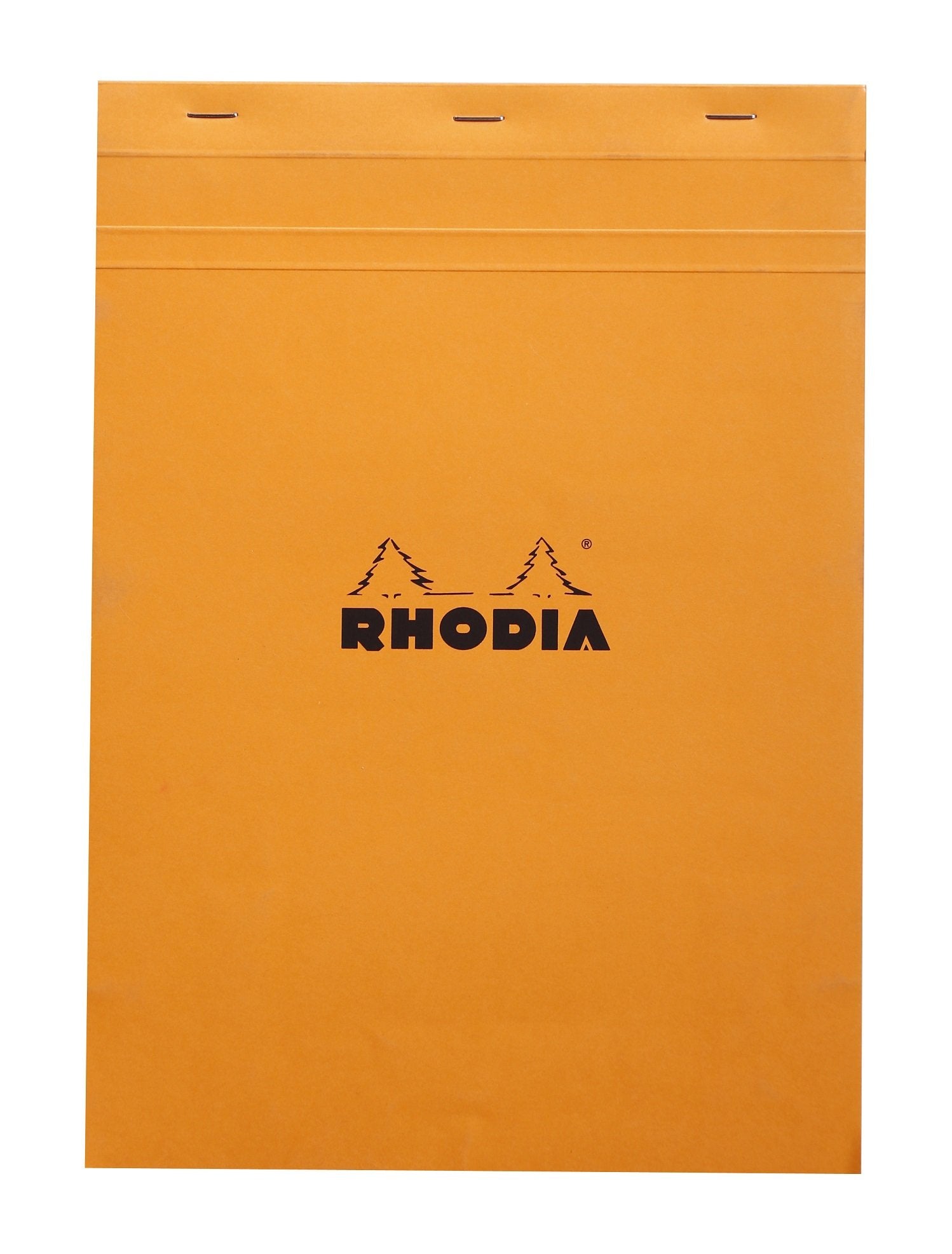 Rhodia Staplebound Notepad - Graph 80 sheets - 8 1/4 x 11 3/4 - Orange cover