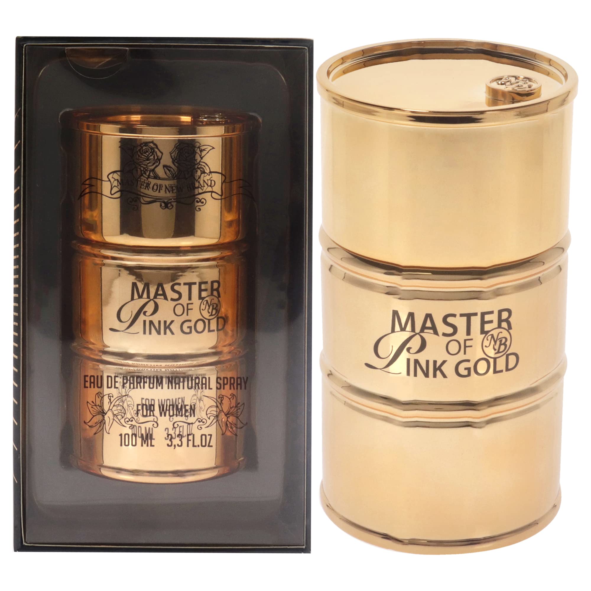 New Brand Master of Pink Gold EDP Women Gourmand Floral Scent 3.3 oz Spray