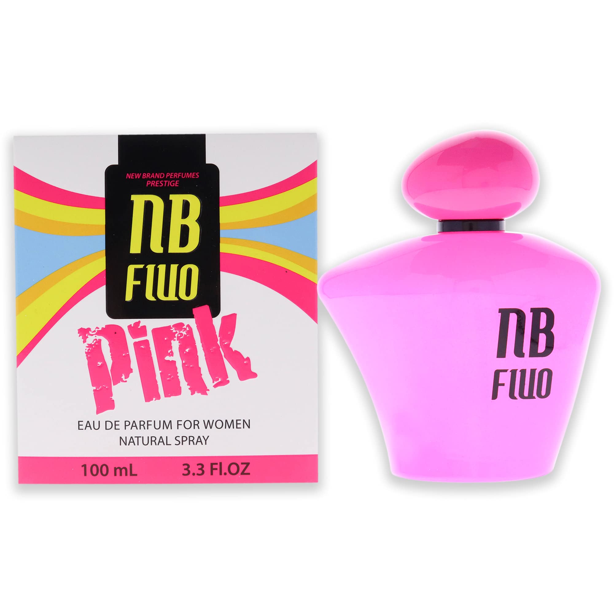 New Brand Prestige Fluo Pink EDP Women Fruity Gourmand Scent 3.3 oz Spray