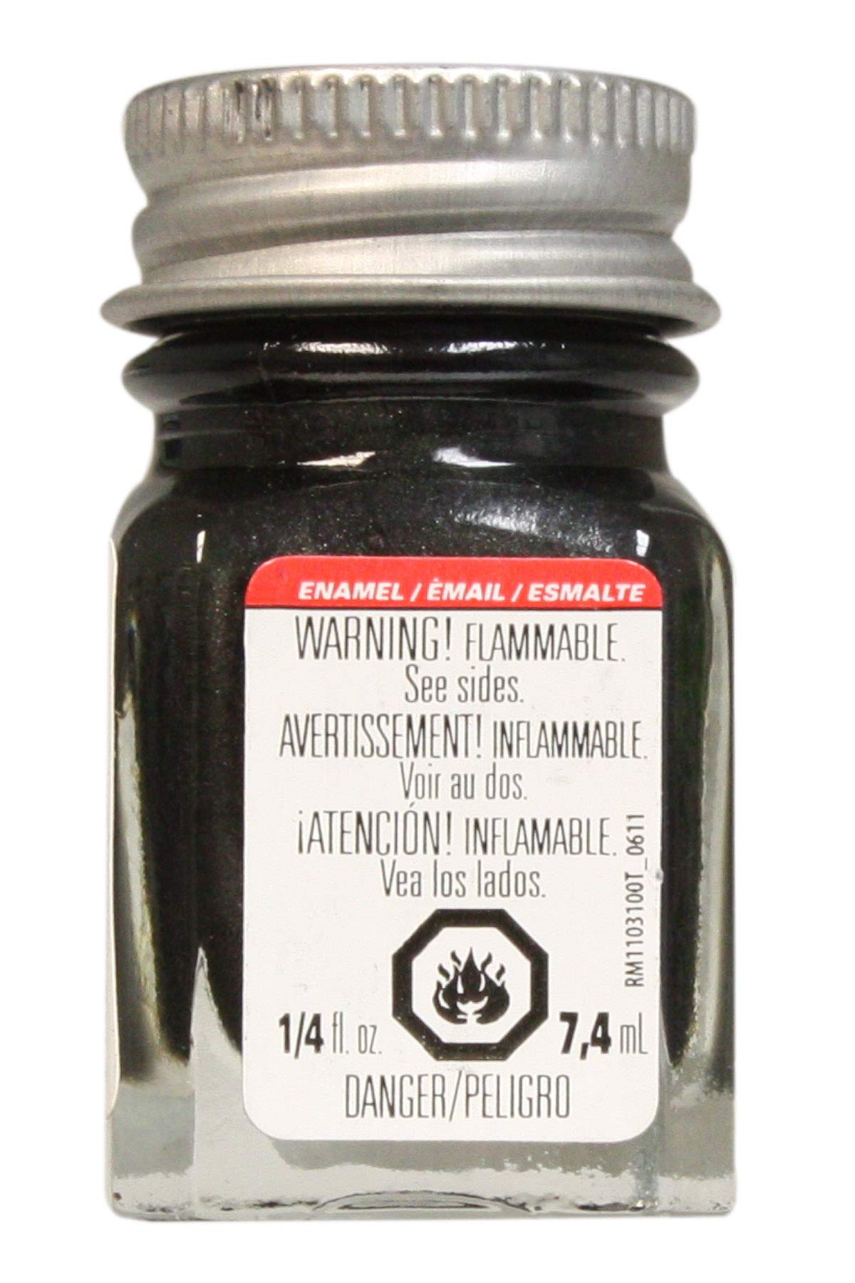 Testors 1153TT 1/4 Oz Graphite Gray Metallic Enamel Hobby Paint