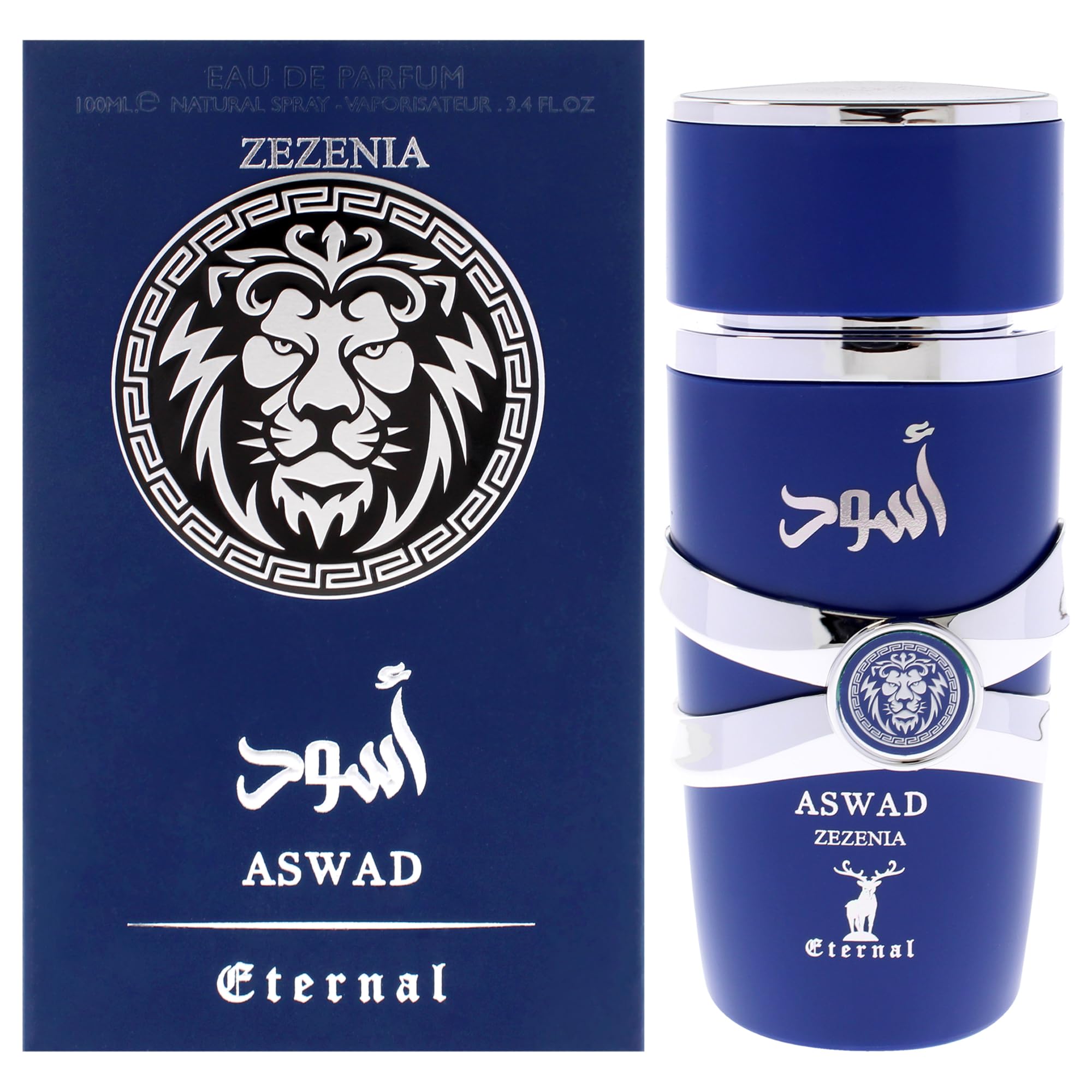 Khalis Aswad Zezezia Eternal Collection Eau de Parfum for Women, Oriental Floral Fragrance with Tobacco Coffee Pineapple and Vanilla, 3.4 oz Spray