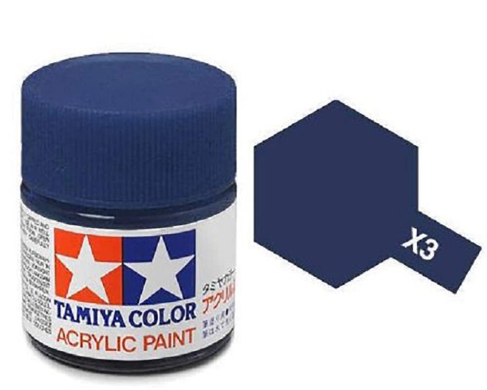 Tamiya X-3 Royal Blue Acrylic Model Paint, Gloss Finish, 10ml Bottle
