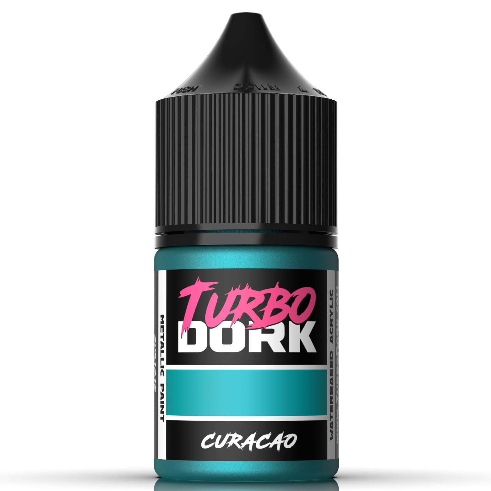 Turbo Dork Curacao Metallic Acrylic Paint 22ml Bottle - Water-based Non-Toxic Metallic Finish Paint