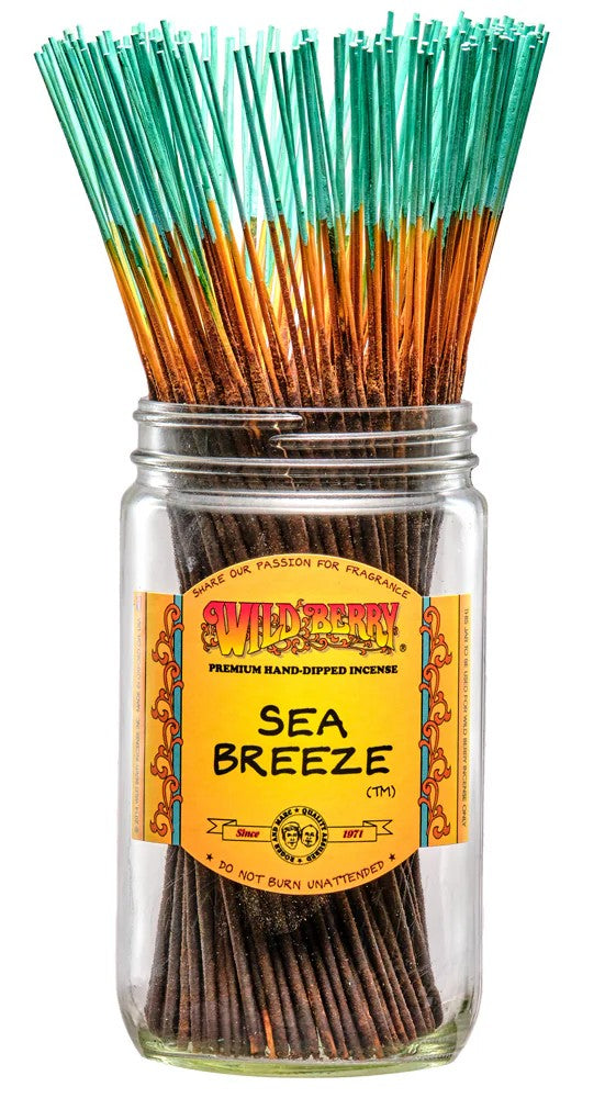 Wild Berry Sea Breeze Incense Sticks, 100 Count Hand-Dipped Aromatic Incense