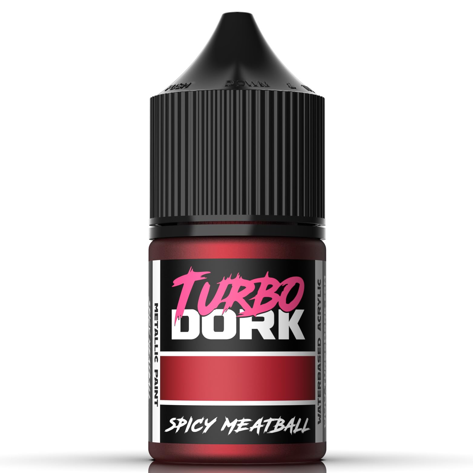 Turbo Dork Spicy Meatball Metallic Acrylic Paint 22ml Bottle - Water-based Non-Toxic Metallic Finish Paint