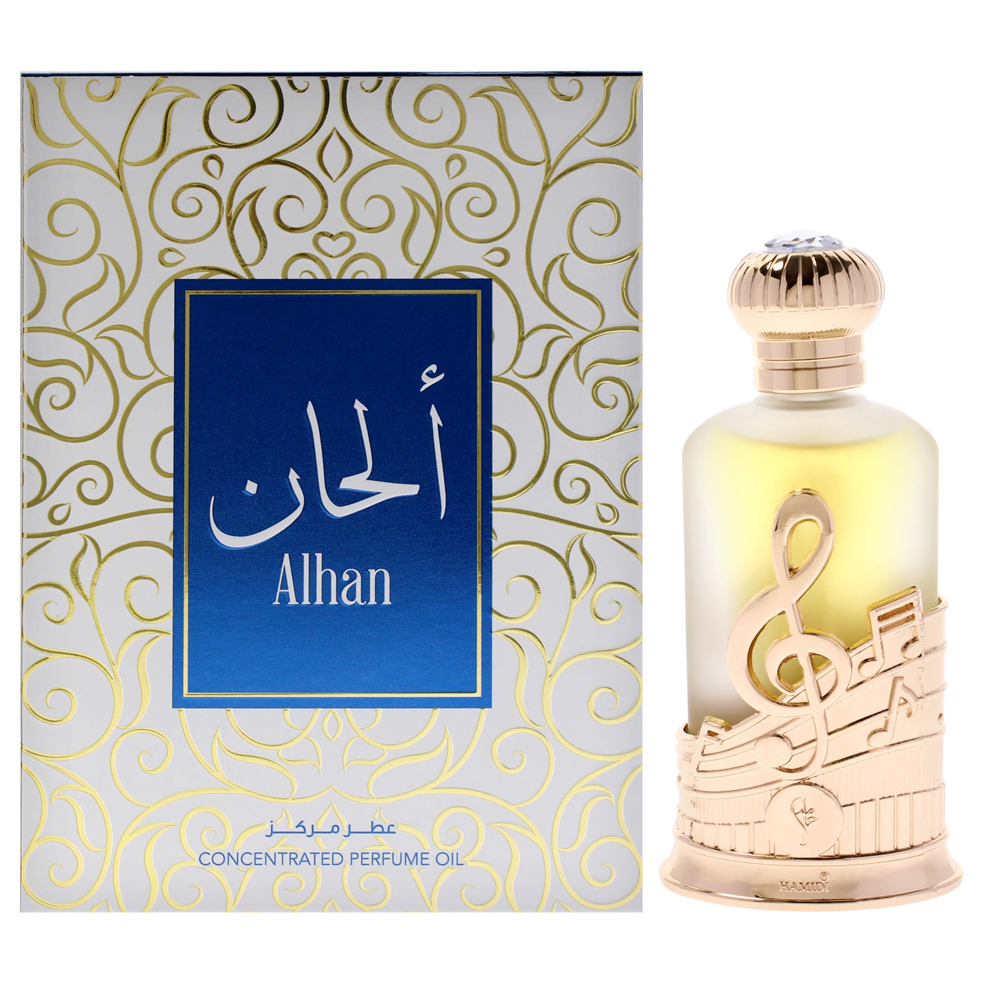 Hamidi Alhan Concentrated Perfume Oil Unisex, Uplifting Long-Lasting Oriental Scent, 20 ml