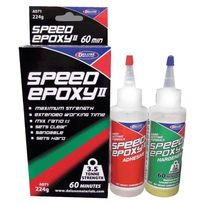 Deluxe Materials Speed Epoxy II Adhesive, 3.5 Ton Strength