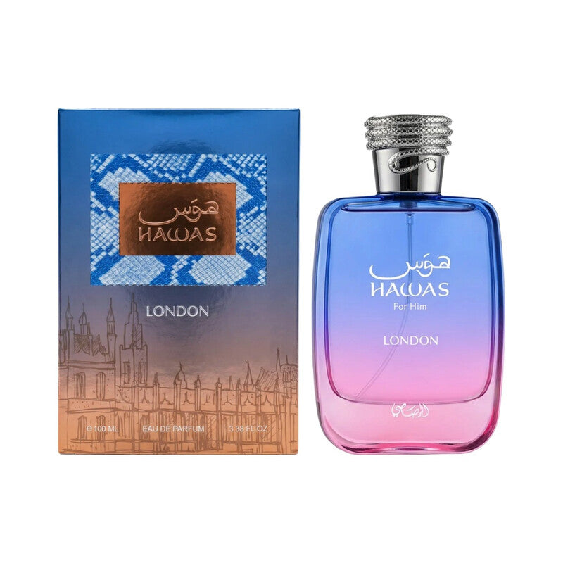 Rasasi Hawas London Eau de Parfum, 3.38 Oz (100ml)