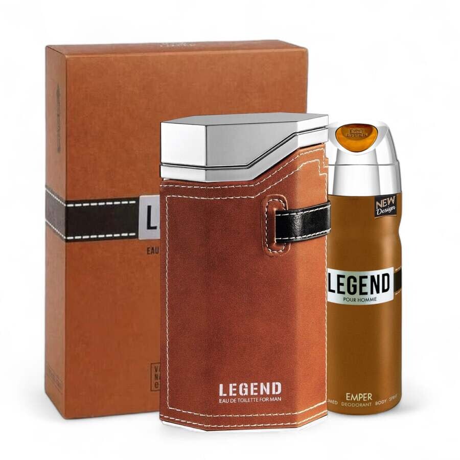 Emper Legend Eau de Toilette Spray, 3.4 Fl Oz + 6.7 Oz Deodorant